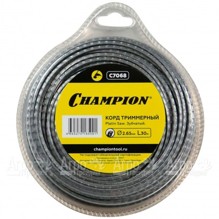 Корд триммерный Champion Platin Saw 2.65мм, 30м (зубчатый)  в Архангельске
