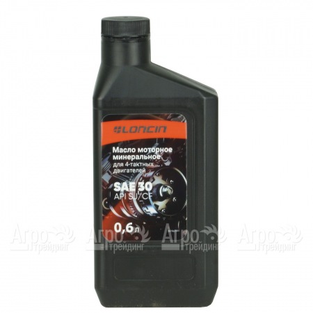 Масло моторное минеральное Loncin 4Т SAE 30 API SJ/CF 0.6 л для 4-х тактных двигателей в Архангельске