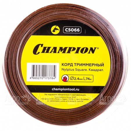 Корд триммерный Champion Nylplus Square 2.4мм, 74м (квадрат)+нож  в Архангельске