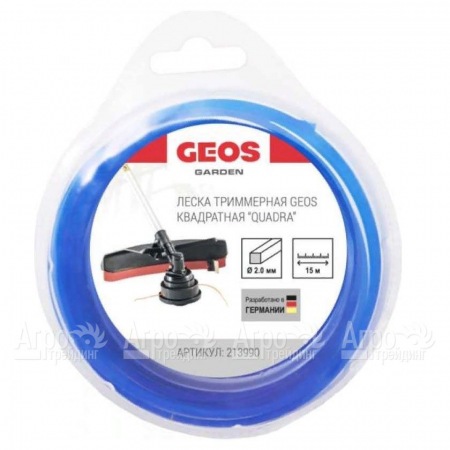 Леска триммерная квадратная GEOS by Al-Ko Quadra 2.0 мм, 15 м в блистере в Архангельске