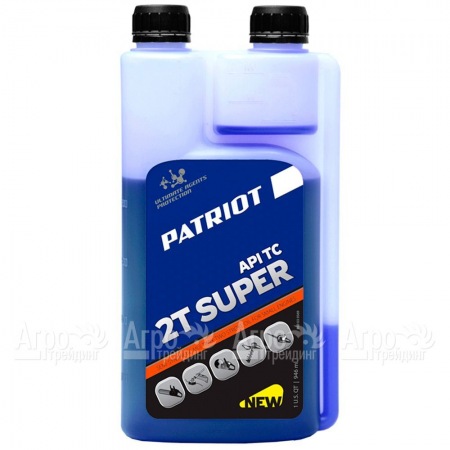 Масло полусинтетическое с дозатором Patriot Super Active 2T 0.946 л для 2-х тактных двигателей  в Архангельске