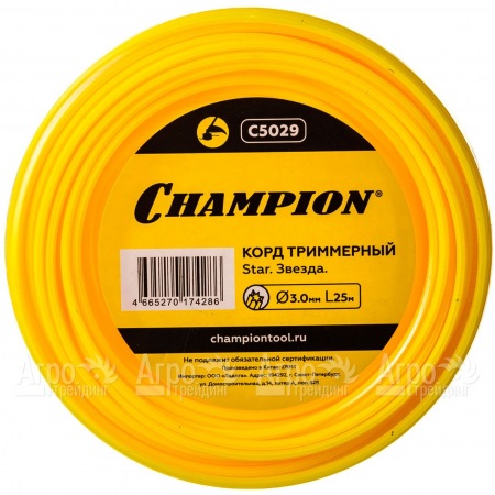 Корд триммерный Champion Star 3.0мм, 25м (звезда)  в Архангельске