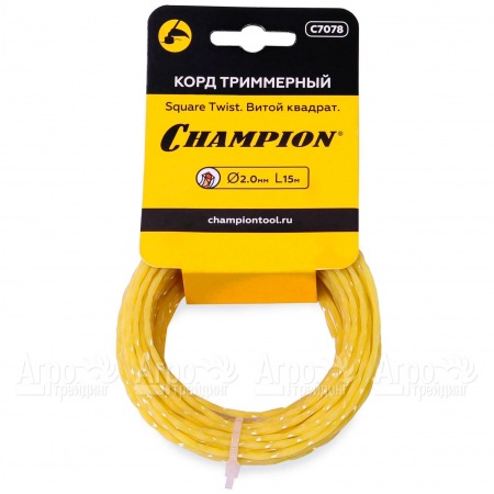 Корд триммерный Champion Square Twist 2.0мм, 15м (витой квадрат) в Архангельске