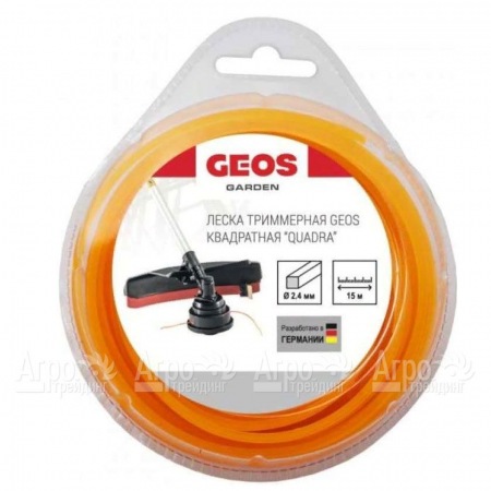 Леска триммерная квадратная GEOS by Al-Ko Quadra 2.4 мм, 15 м в блистере  в Архангельске