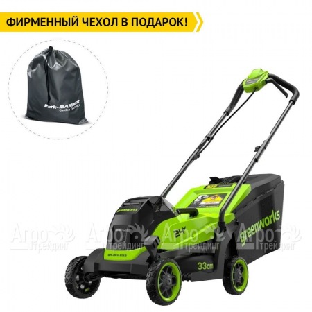 Газонокосилка аккумуляторная GreenWorks GD24LM331 2 Ач в Архангельске