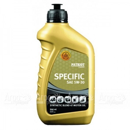 Масло Patriot Specific SAE 5W-30 946 мл для 4-х тактных двигателей в Архангельске