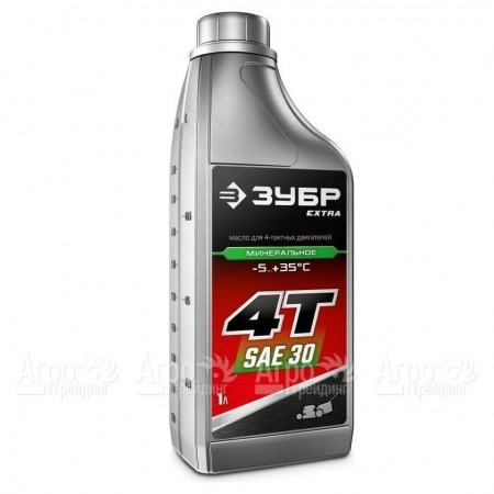 Масло минеральное Зубр Extra 4Т-SAE 30 1 л для 4-х тактных двигателей в Архангельске