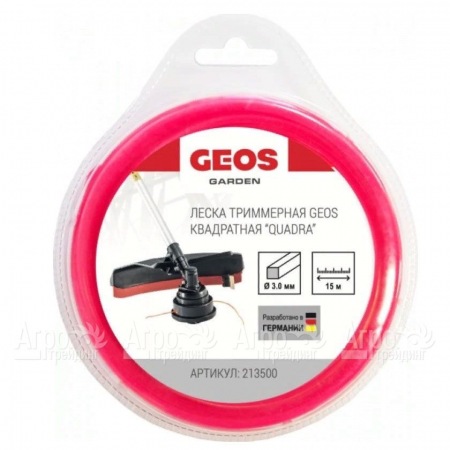 Леска триммерная квадратная GEOS by Al-Ko Quadra 3.0 мм, 15 м в блистере в Архангельске