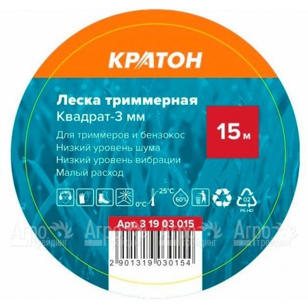 Леска триммерная Кратон Квадрат-3 мм в Архангельске