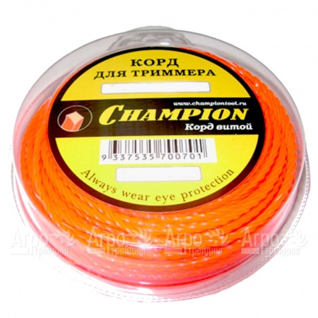 Корд триммерный Champion Twisted Square 2.4мм, 12м (витой квадрат) в Архангельске