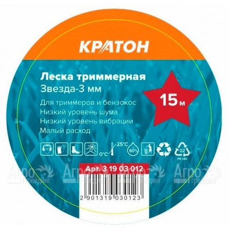 Леска триммерная Кратон Звезда-3 мм в Архангельске