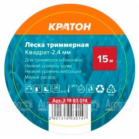 Леска триммерная Кратон Квадрат-2.4 мм в Архангельске