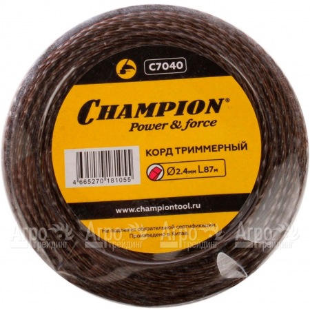 Корд триммерный Champion Magic 2.4мм, 87м (витой квадрат)+нож  в Архангельске
