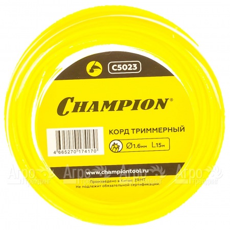 Корд триммерный Champion Star 1.6мм, 15м (звезда) в Архангельске
