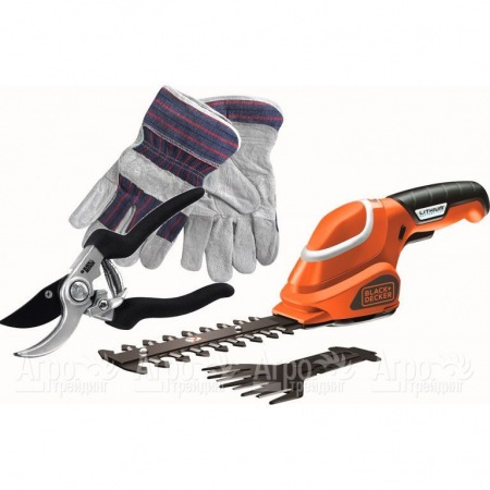 Ножницы аккумуляторные для травы Black+Decker GSL 700 KIT-QW в Архангельске