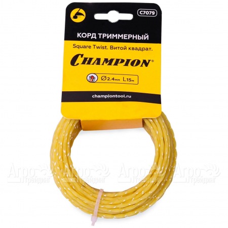 Корд триммерный Champion Square Twist 2.4мм, 15м (витой квадрат) в Архангельске
