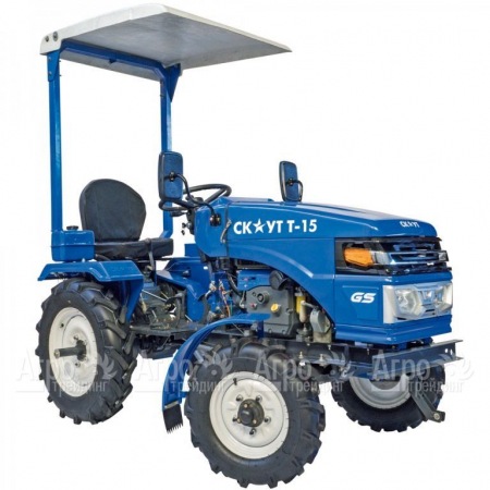 Многофункциональный минитрактор Garden Scout (Скаут) T-15DIF VT + почвофреза + двухкопрусный плуг + навес в Архангельске