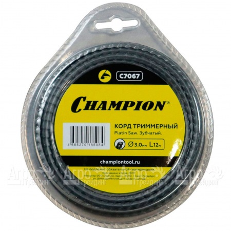 Корд триммерный Champion Platin Saw 3.0мм, 12м (зубчатый)  в Архангельске