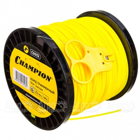 Корд триммерный Champion Star 2.4мм, 90м (звезда)+нож  в Архангельске