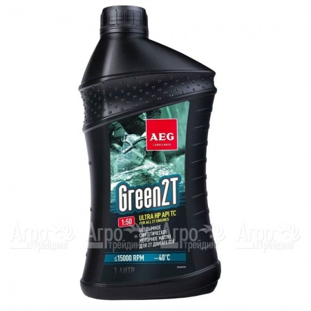 Масло синтетическое AEG Green HP 2T Motor Oil API TC 1 л для 2-х тактных двигателей  в Архангельске