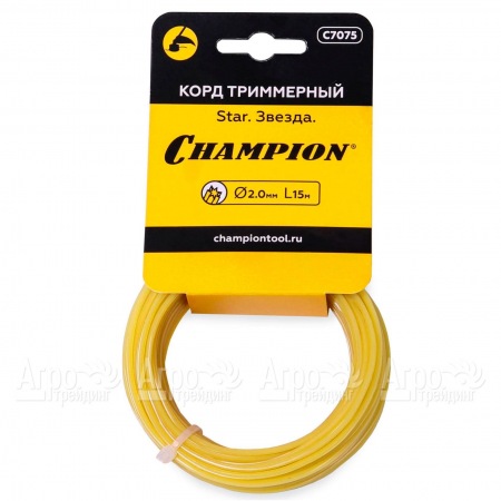 Корд триммерный Champion Star 2.0мм, 15 м (звезда) в Архангельске