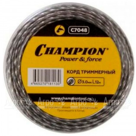 Корд триммерный Champion Tri-twist 3.0мм, 12м (витой треугольник)  в Архангельске